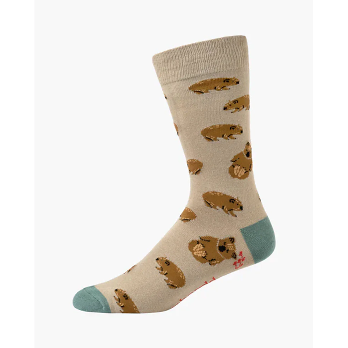 Socks Wally Wombat Stone Bamboo M7-11 - Pussyfoot Socks