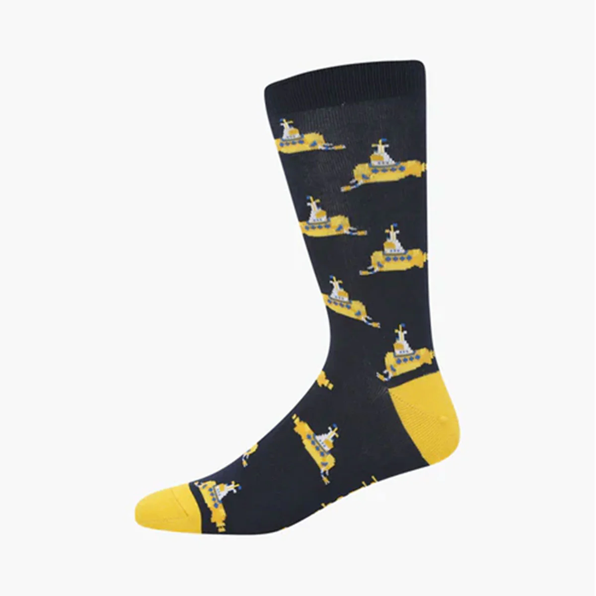 Socks Yellow Submarine Bamboo Mens 7-11 - PussyFoot Socks