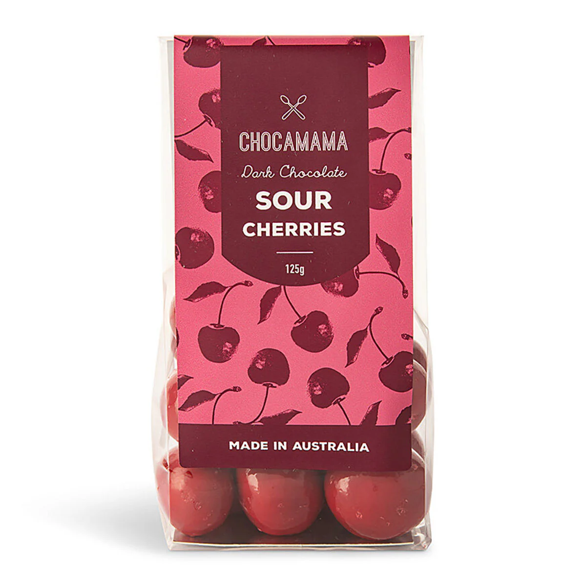 Stand Up Bag Sour Cherries 125g - Chocamama