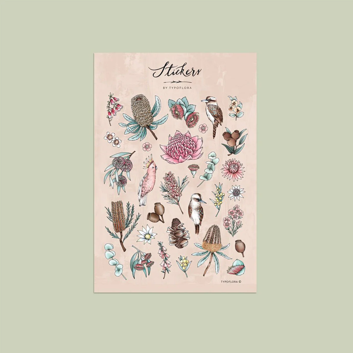 Sticker Sheet Native Flower Lovers - Typoflora