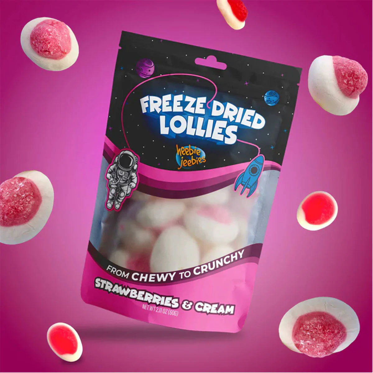 Strawberries and Cream Freeze Dried - Heebie Jeebies