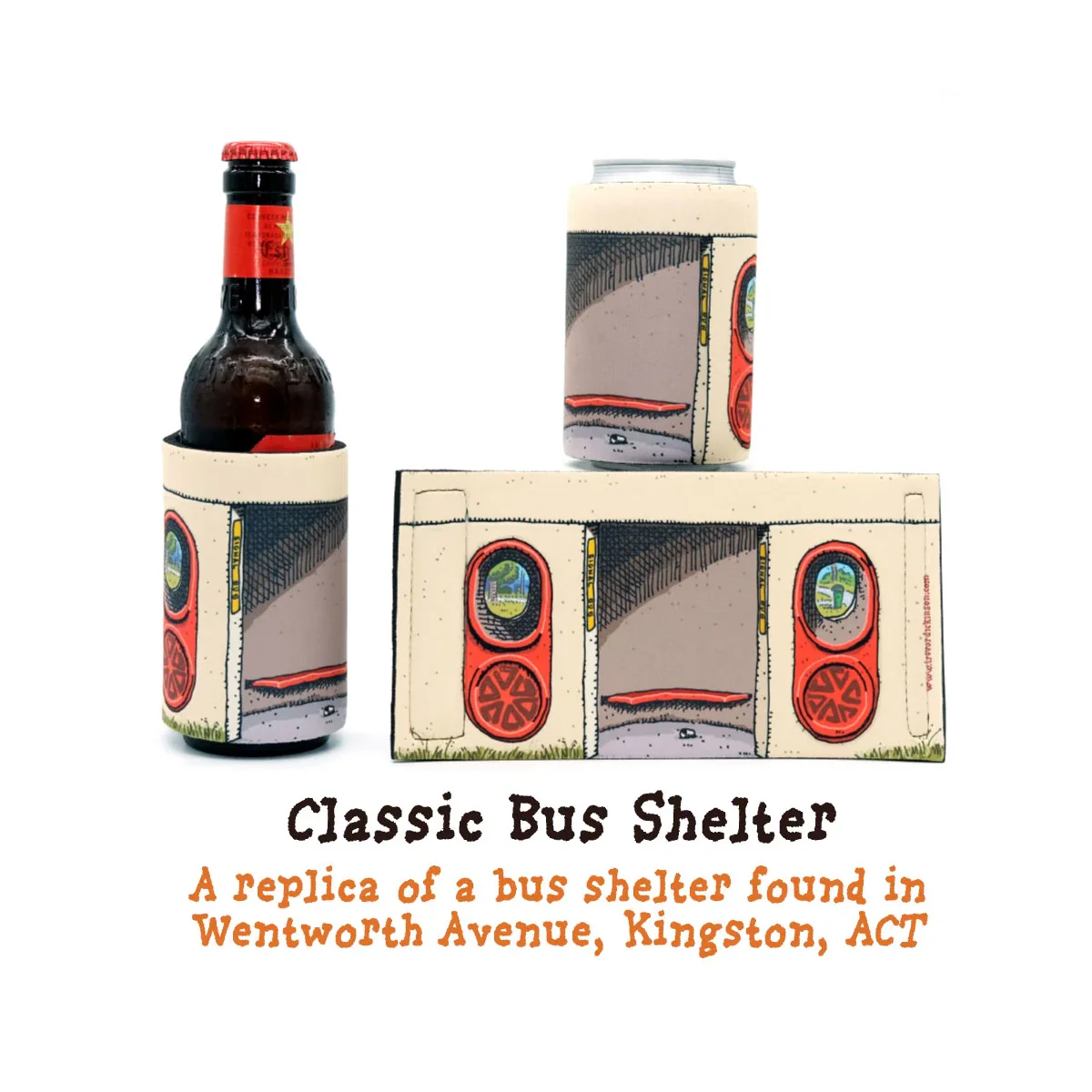 Stubby Holder Classic Bus Shelter - Trevor Dickinson