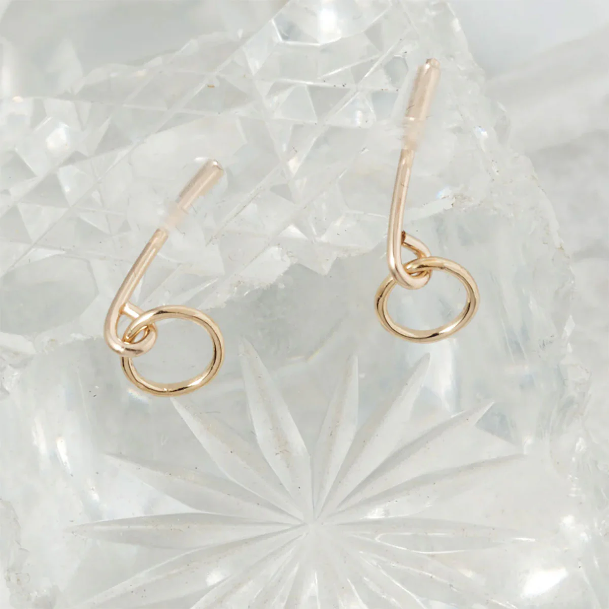Stud Earrings Tiny Circle Gold Filled - Amy Tamblyn