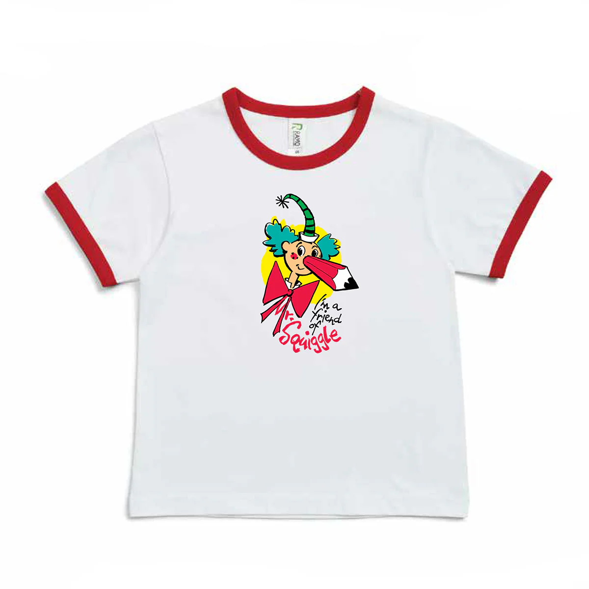 T-shirt Kids White/Red I'm a Friend of Squiggle