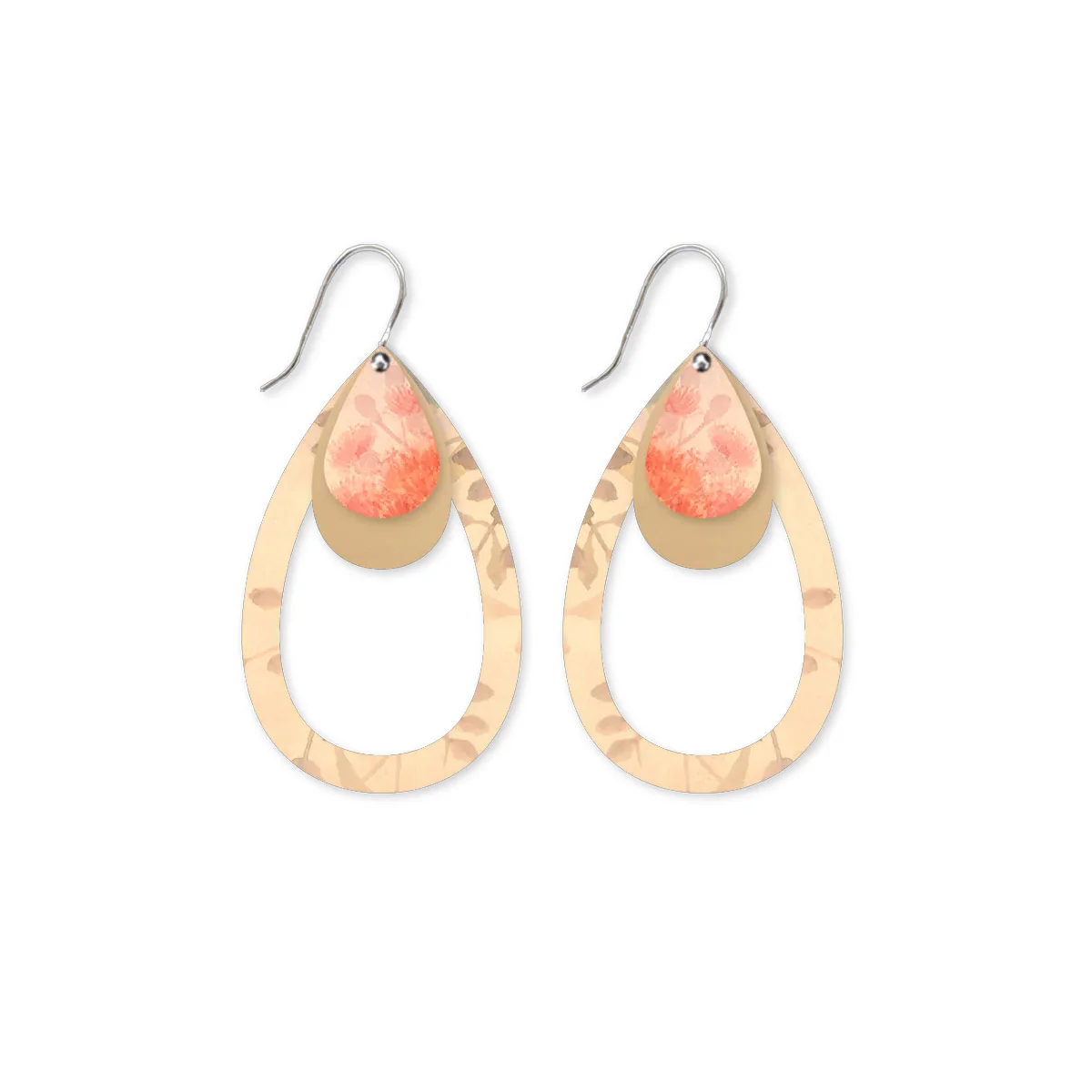 Tear Drop Earrings Misty Layered Outline Ellis Rowan - Moe Moe Design