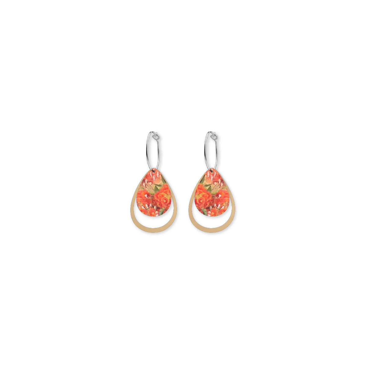 Teardrop Earrings Blossom Layered Iconic Outline Ellis Rowan - Moe Moe Design