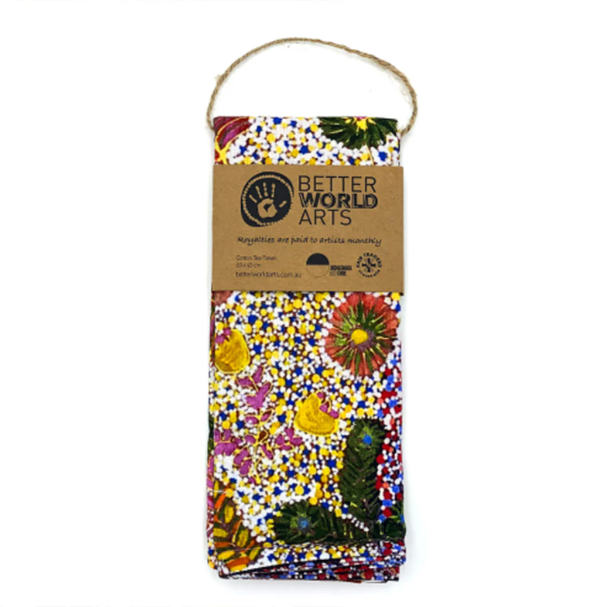 Tea Towel My Country and Bush Medicine Plants Julieanne Kngwarrey Morton JMO420 - Better World Arts - Image 2
