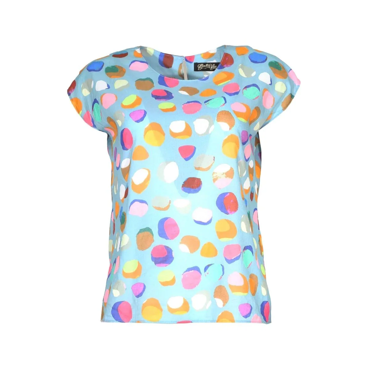 Tee Cotton Voile Confetti Blue - Olga de Polga