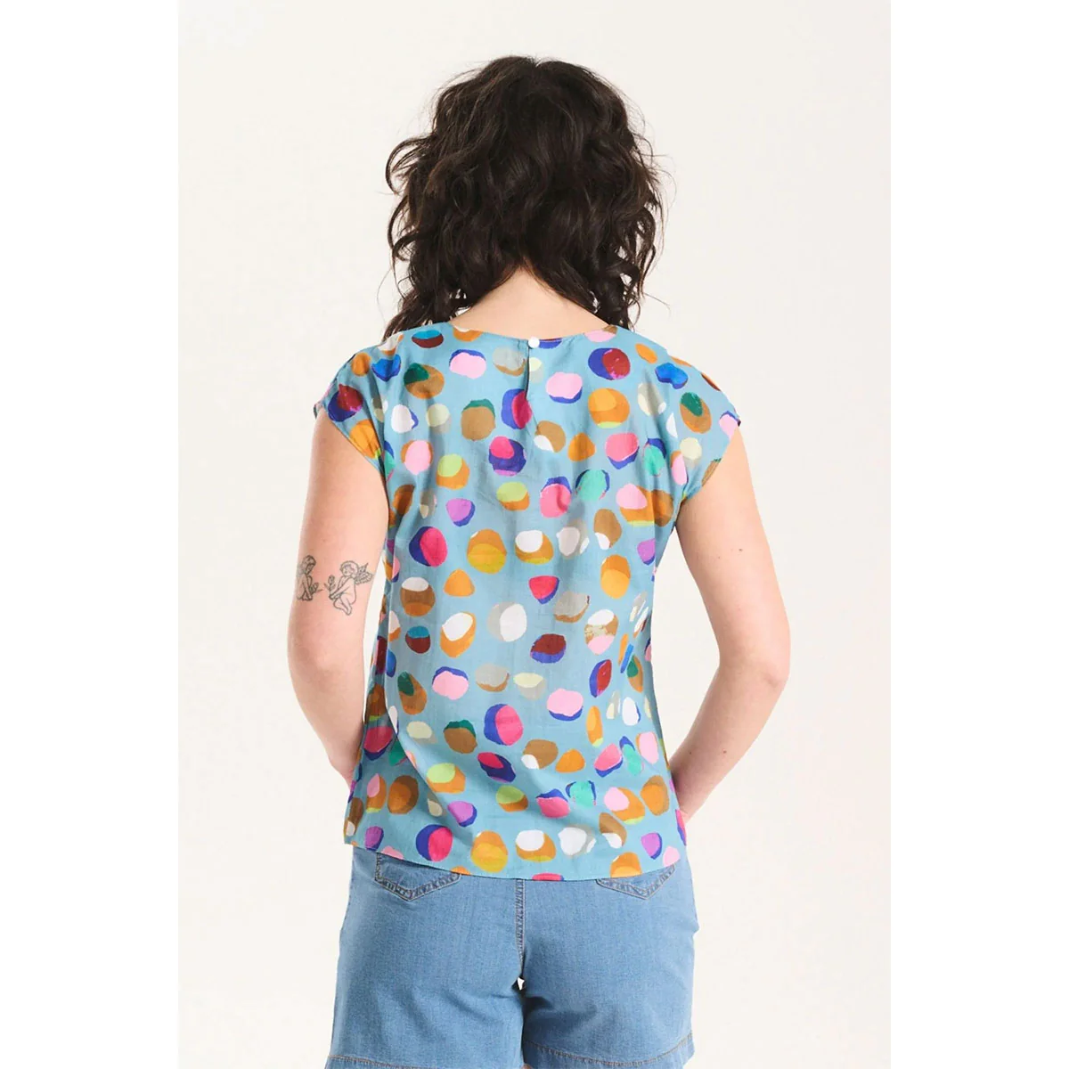 Tee Cotton Voile Confetti Blue - Olga de Polga - Image 3