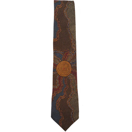 Tie Maureen Hudson Fire & Water Dreaming Brown - Yijan