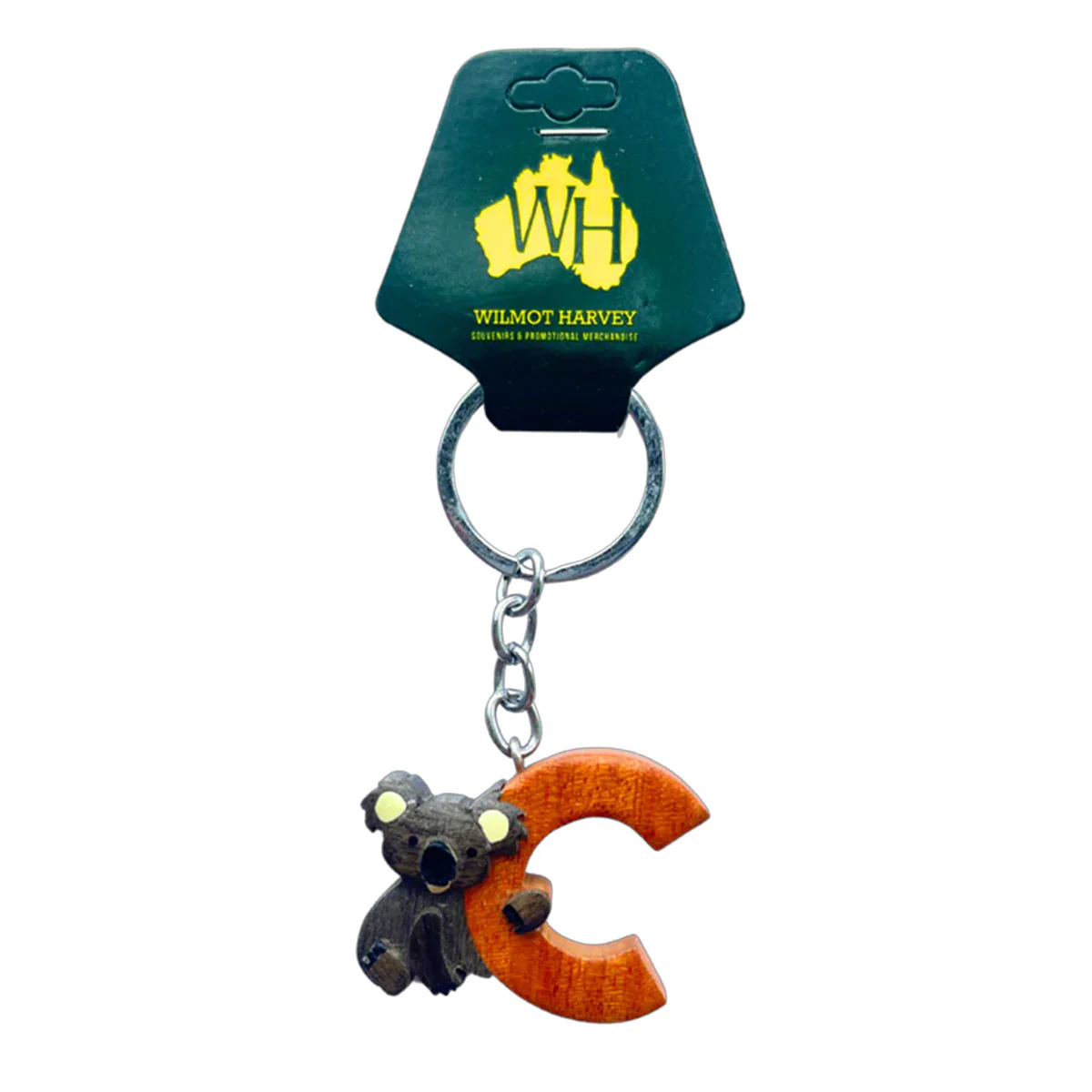 Timber Keyring C Koala Alphabet Range - Wilmot Harvey