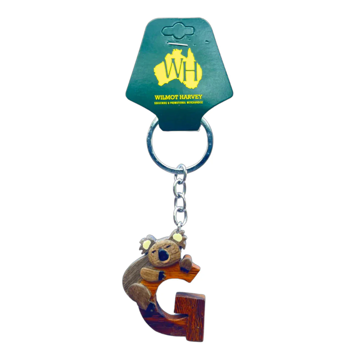 Timber Keyring G Koala Alphabet Range - Wilmot Harvey