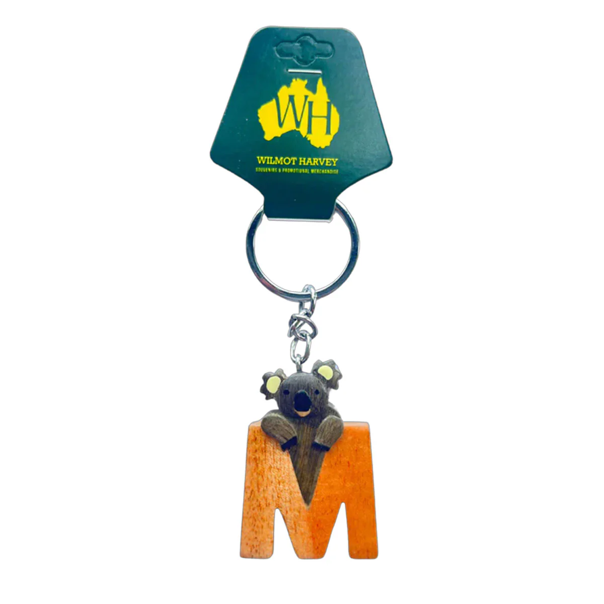 Timber Keyring M Koala Alphabet Range - Wilmot Harvey