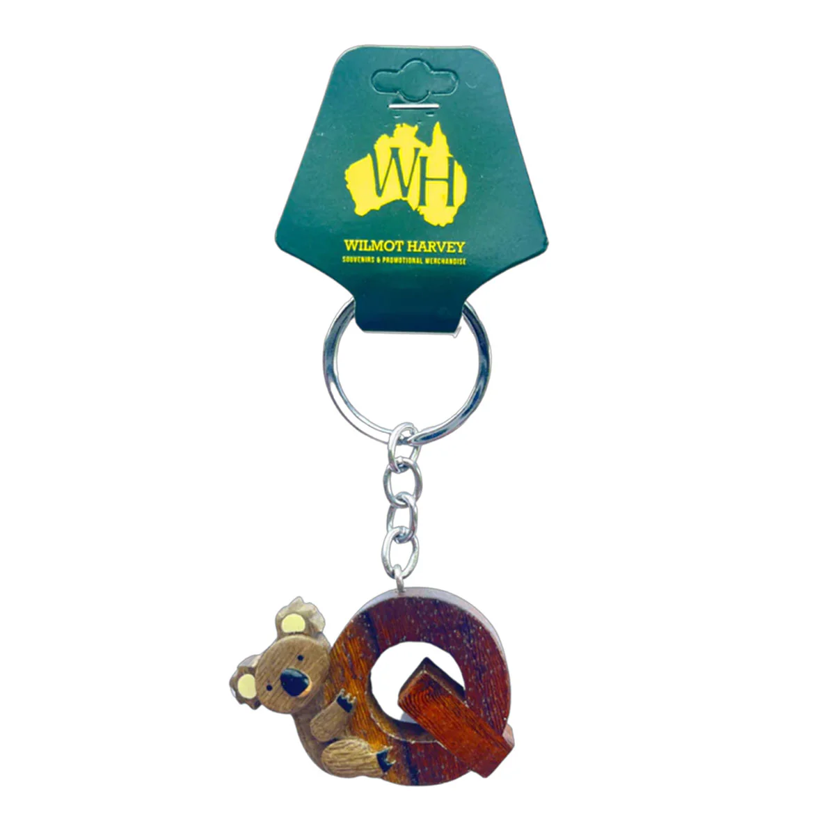 Timber Keyring Q Koala Alphabet Range - Wilmot Harvey
