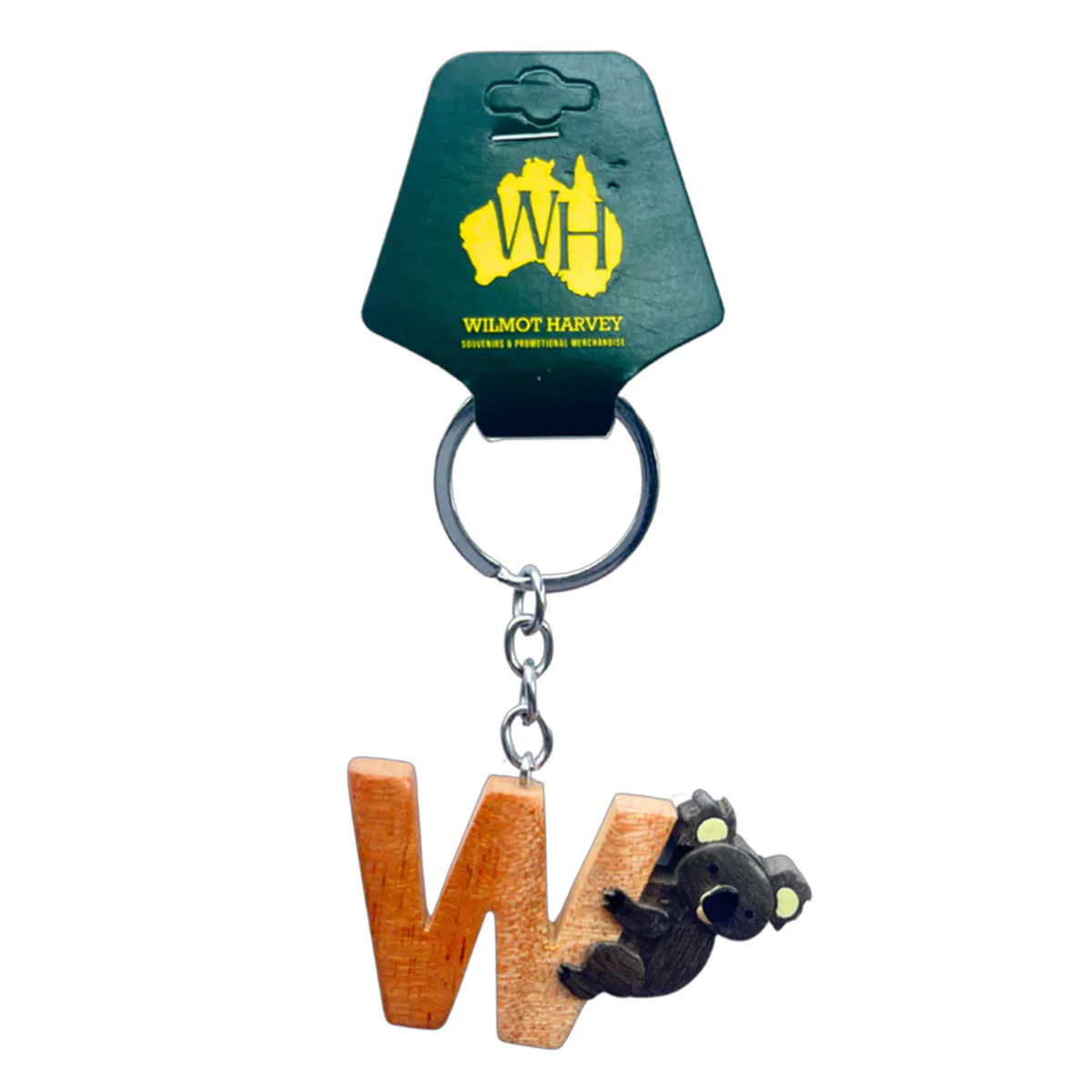 Timber Keyring W Koala Alphabet Range - Wilmot Harvey