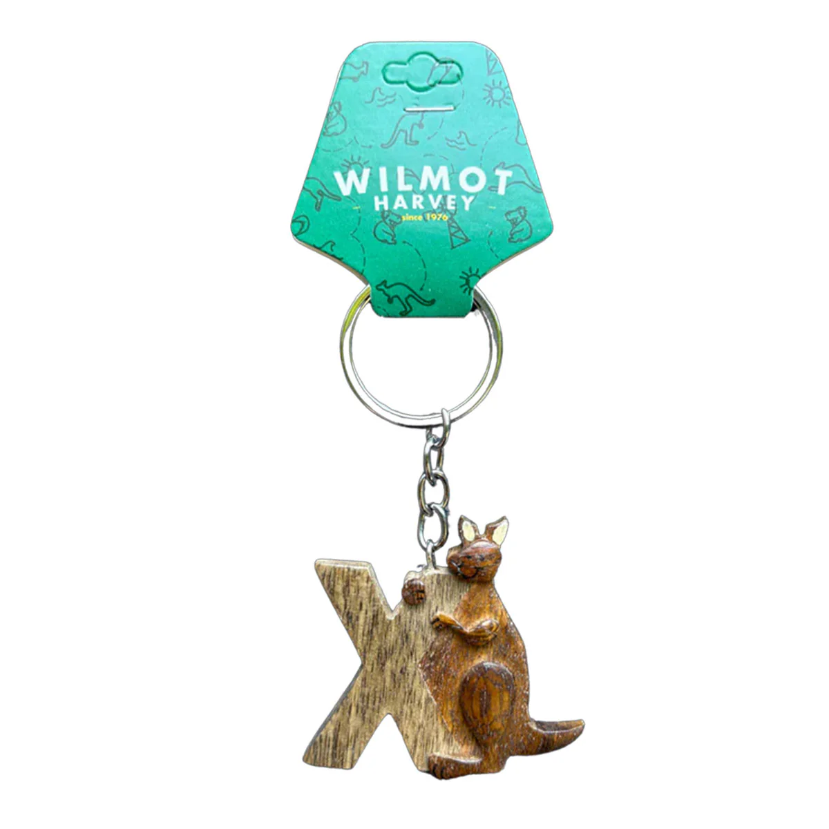 Timber Keyring X Kangaroo Alphabet Range - Wilmot Harvey