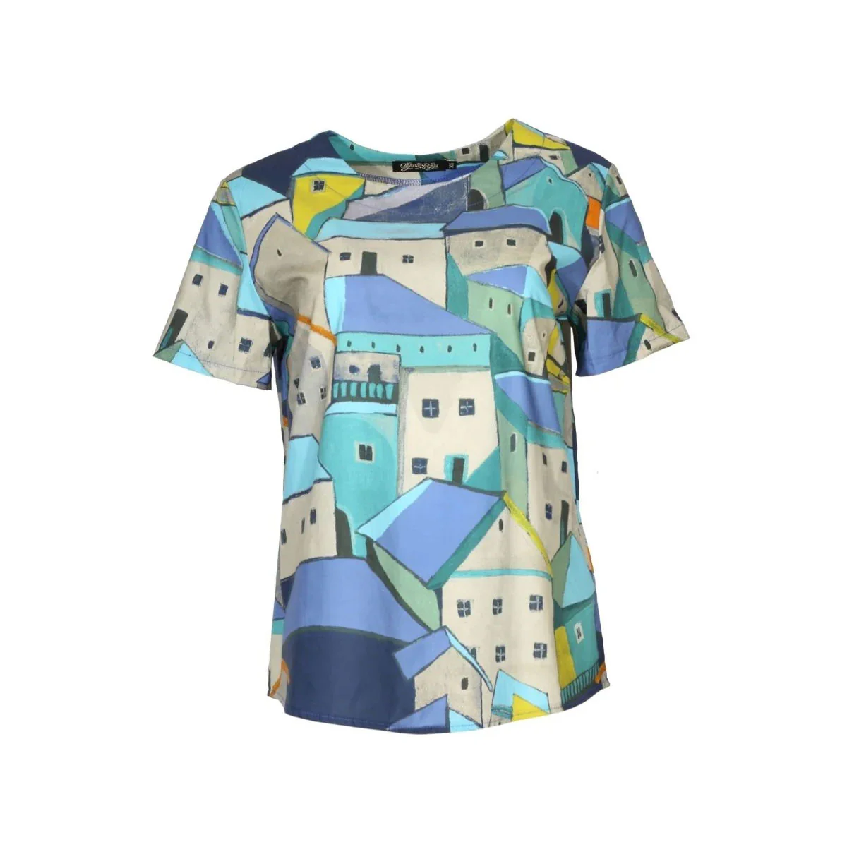 Top Pueblito Blue Cotton - Olga de Polga