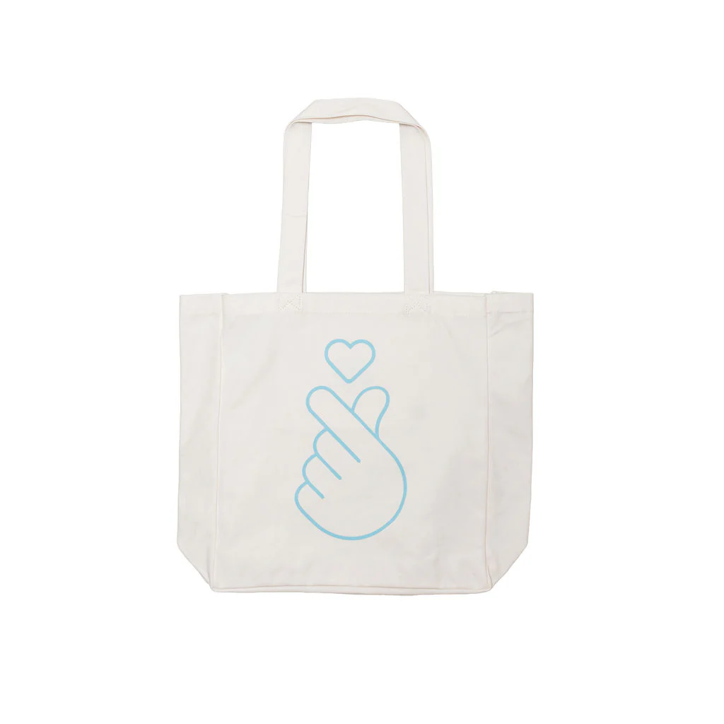 Tote Ecru Finger Heart Hallyu - Contain Design Studios