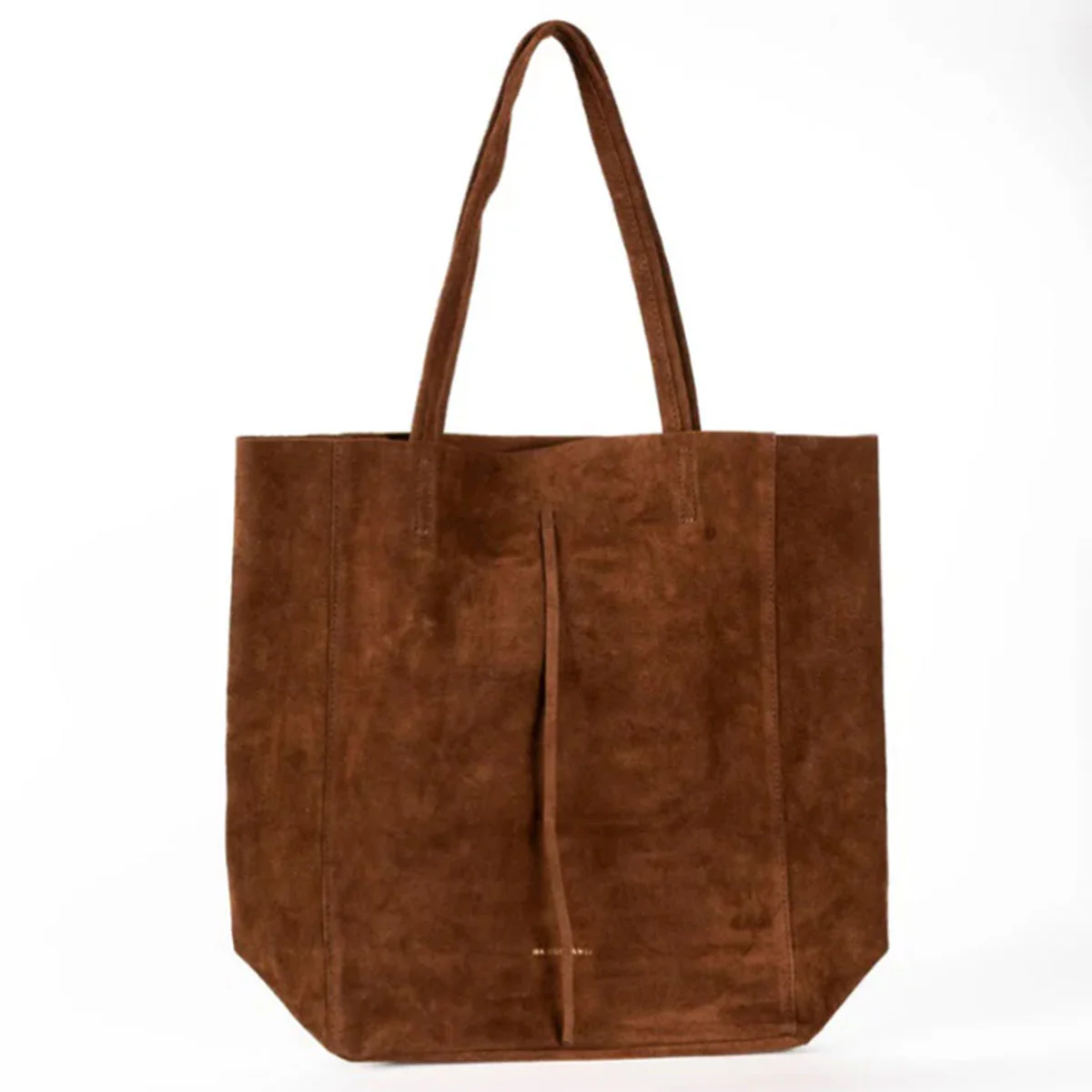 Tote Suede Dark Camel - French Bazaar