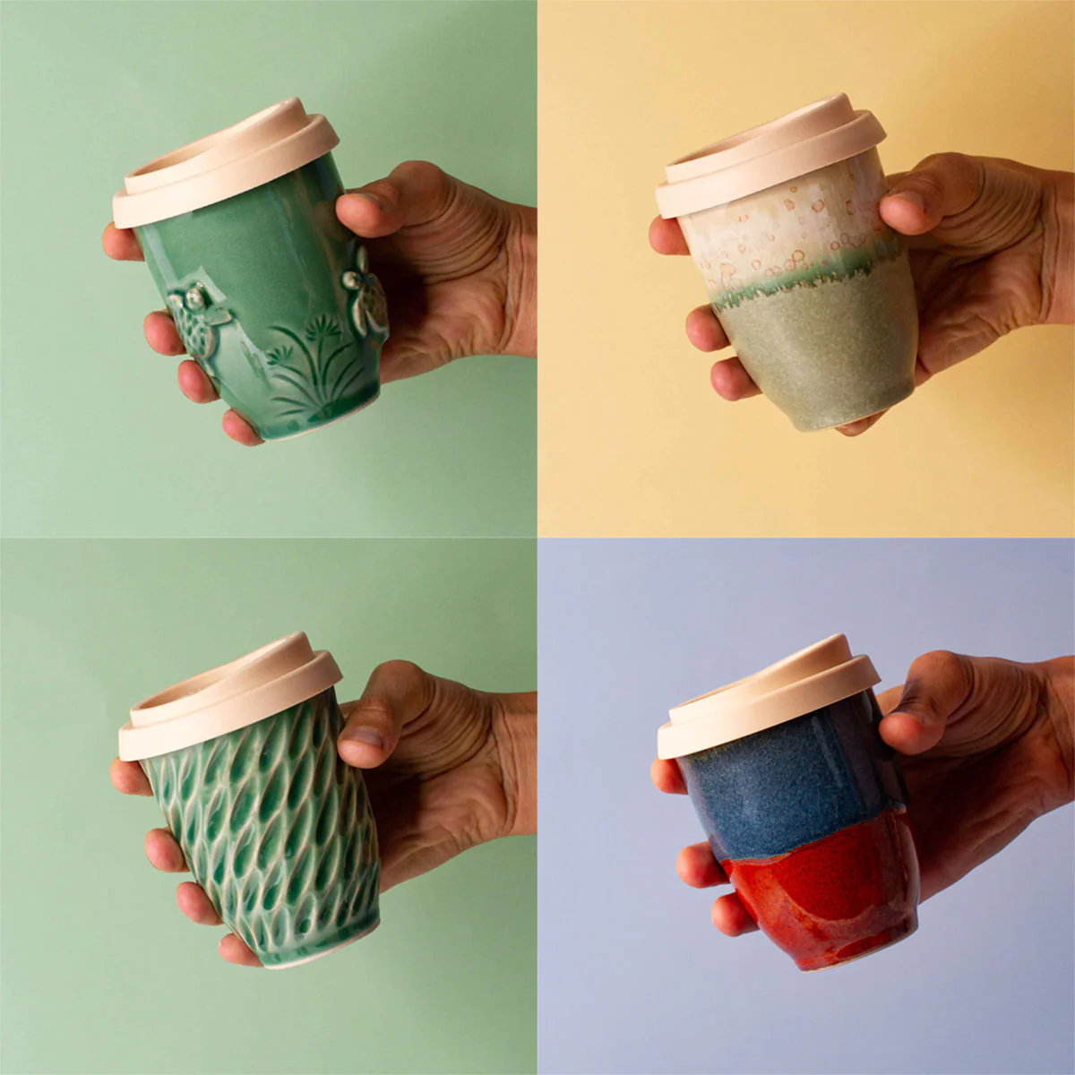 Travel Cup Regular 350ml Assorted - Pottery for the Planet - Image 3