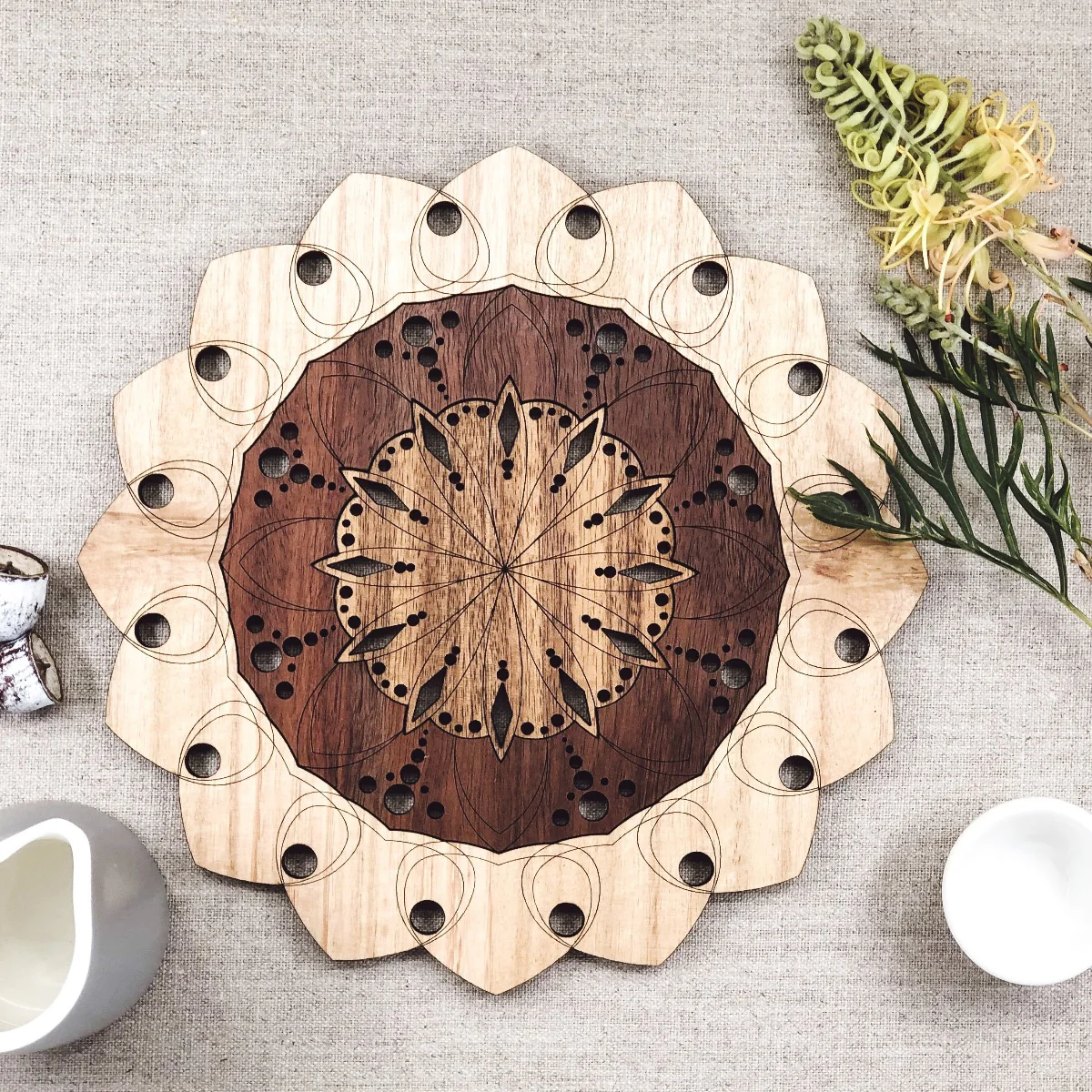 Trivet Mandala Wooden - Buttonworks - Image 3
