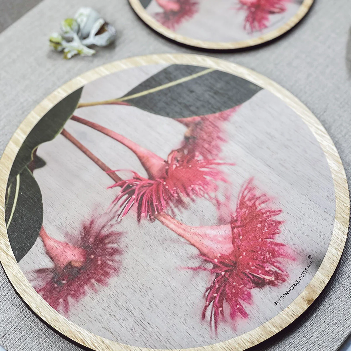 Trivet Mini Botanic Flowering Gum Coloured - ButtonWorks - Image 2