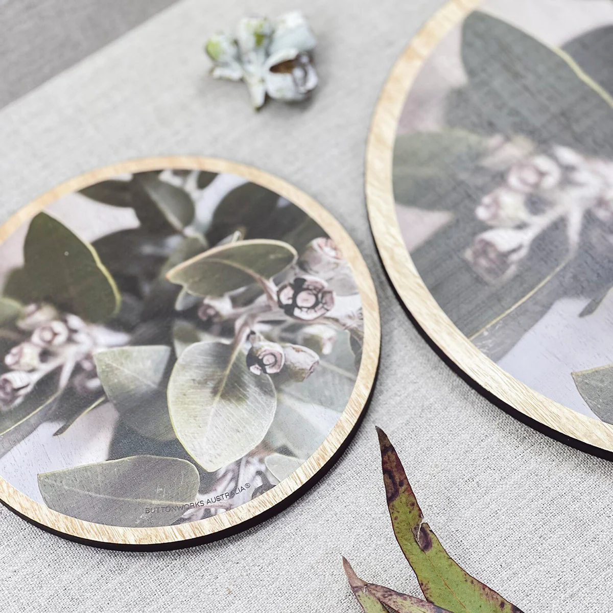 Trivet Mini Botanic Grey Gum Coloured - ButtonWorks - Image 2