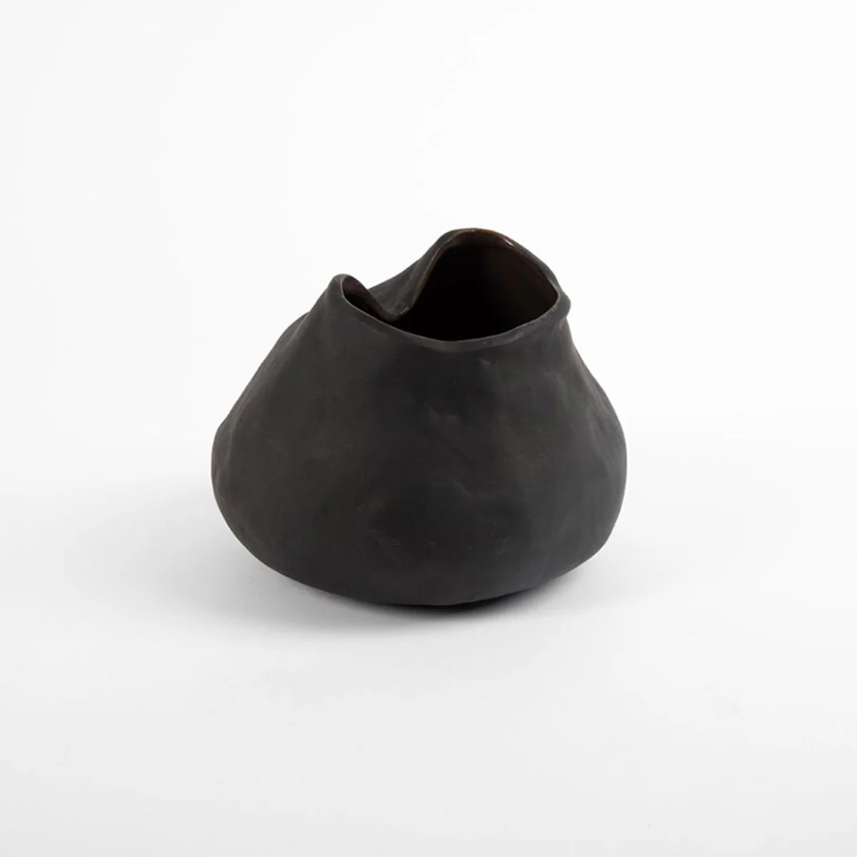 Vase Gaia Black Large 17x13cm - Papaya