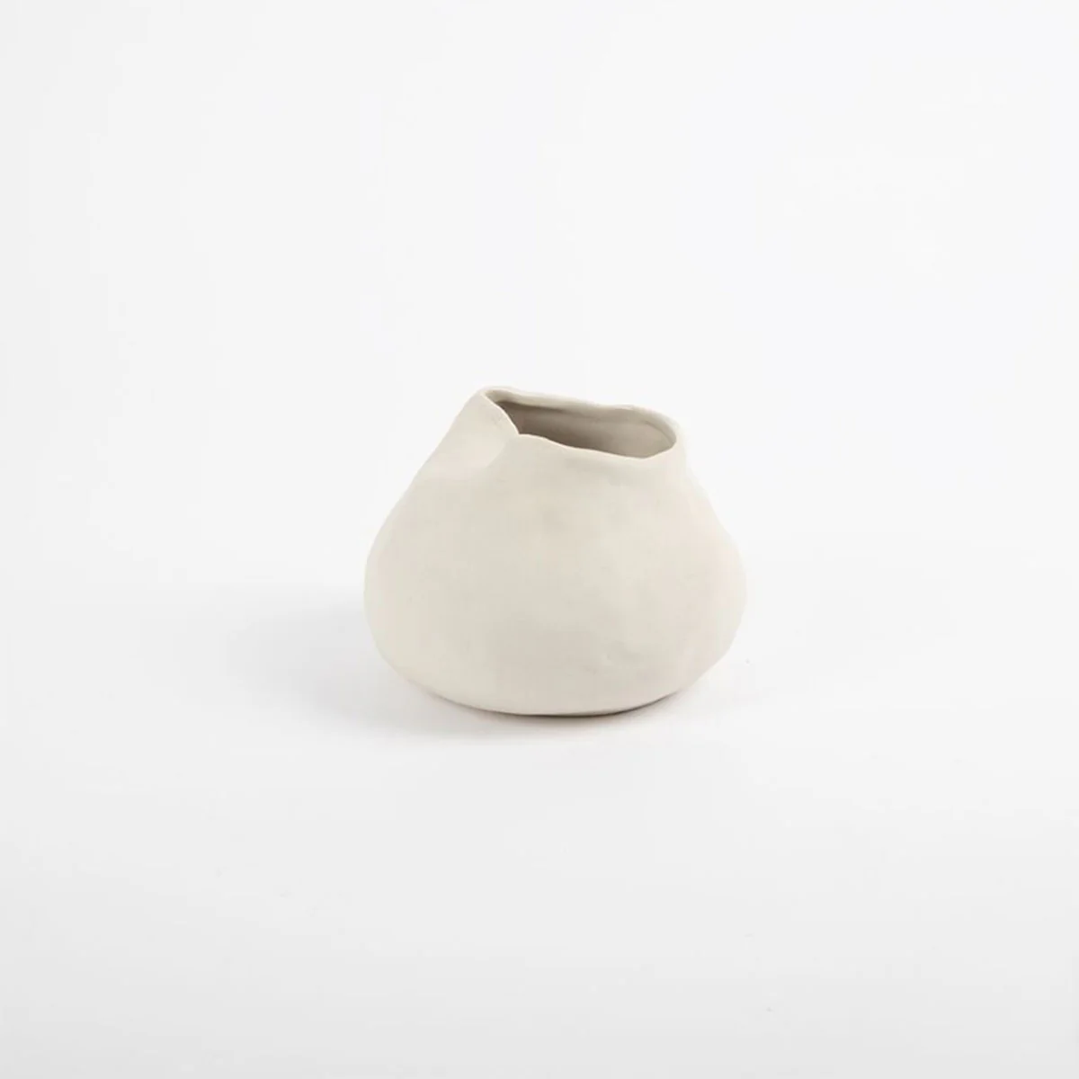 Vase Gaia White Med 13x9cm - Papaya
