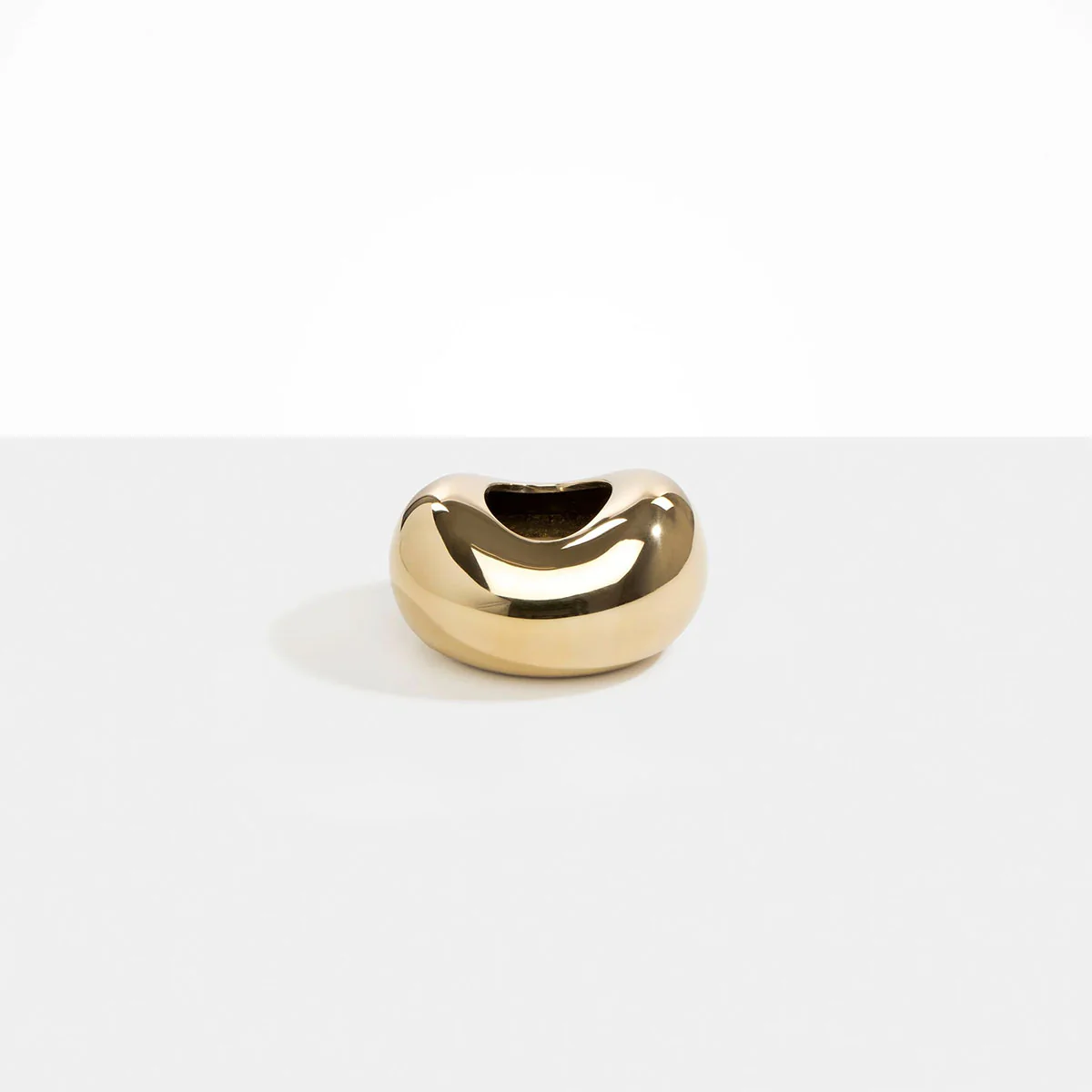 Vase Metal Bean Brass - Dinosaur Designs