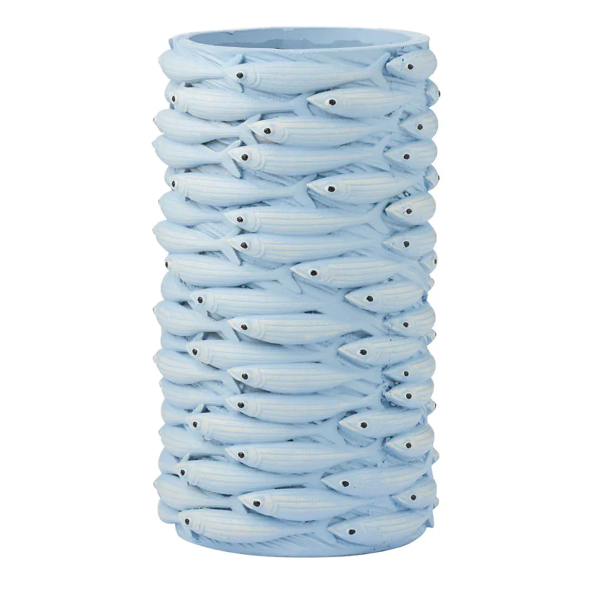 Vase Sam Sardine Resin Blue 16x26cm - Coast to Coast