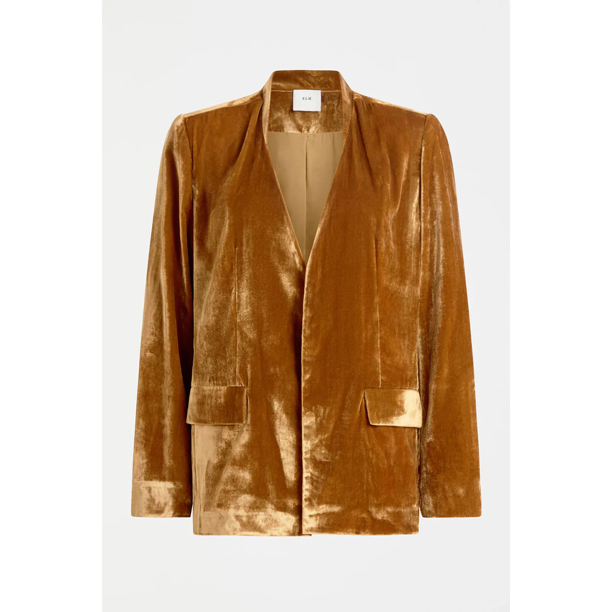 Velvet Soft Blazer Jacket Golden