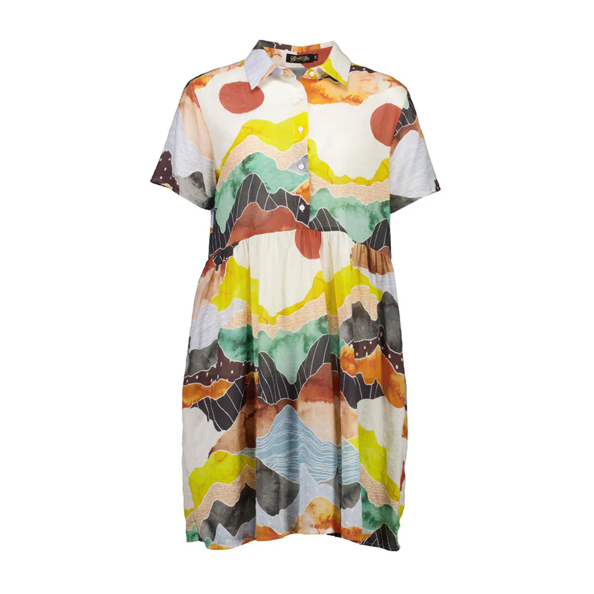 Vista Villa Dress Orange in Seersucker