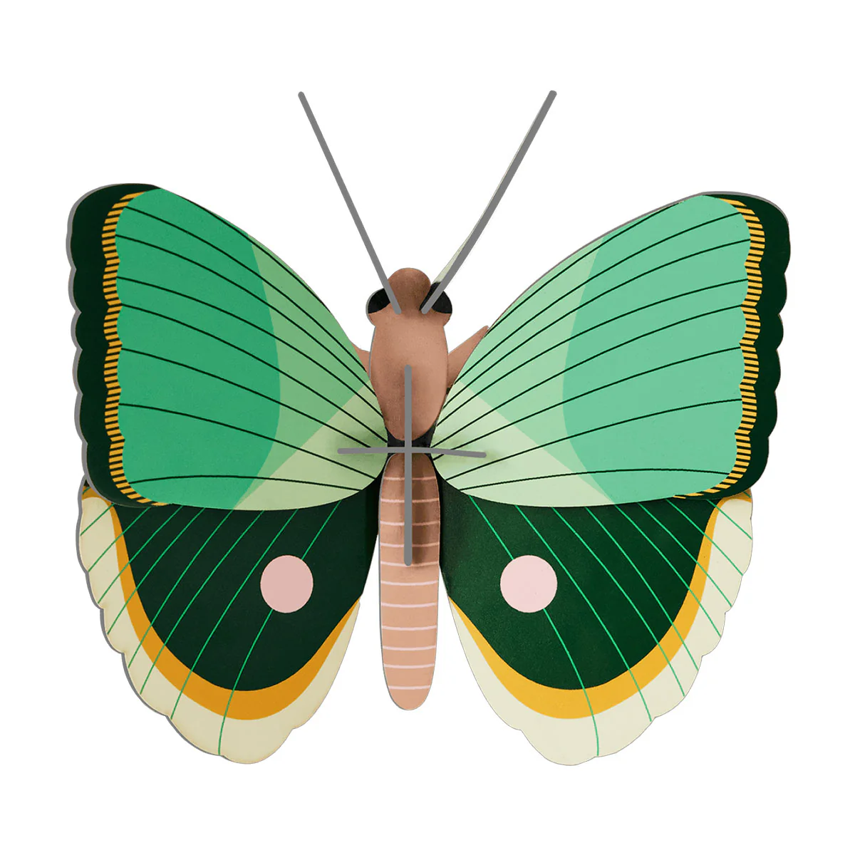 Wall Art Fern Striped Butterfly - Until Pty Ltd