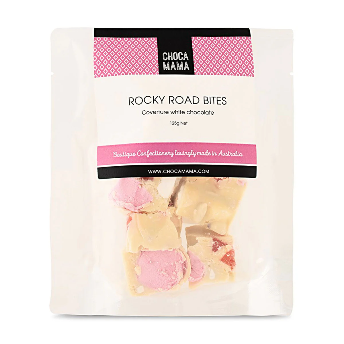 White Rocky Road Bites 125g - Chocomama