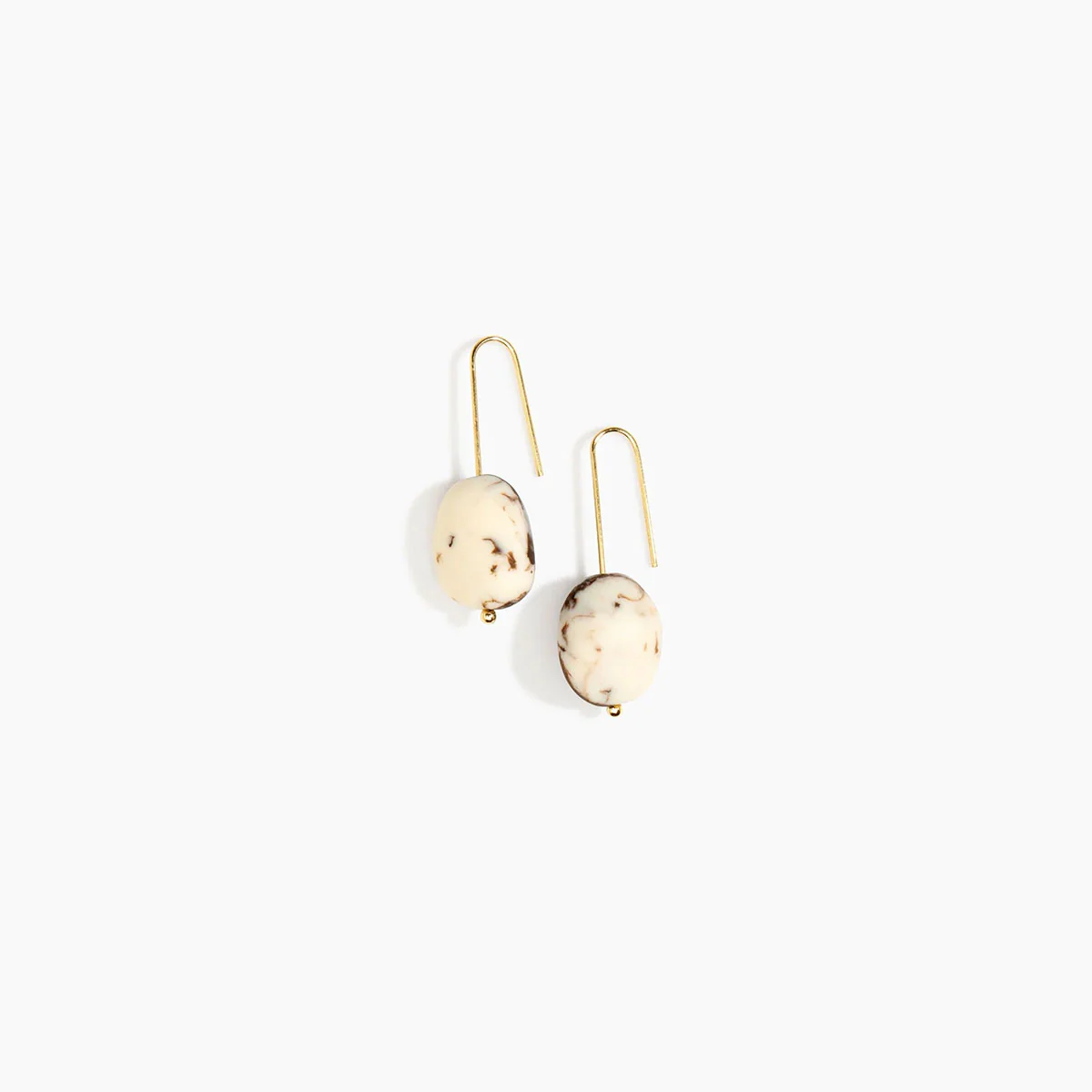 Wire Earrings Earth Cappuccino Gold - Dinosaur Designs