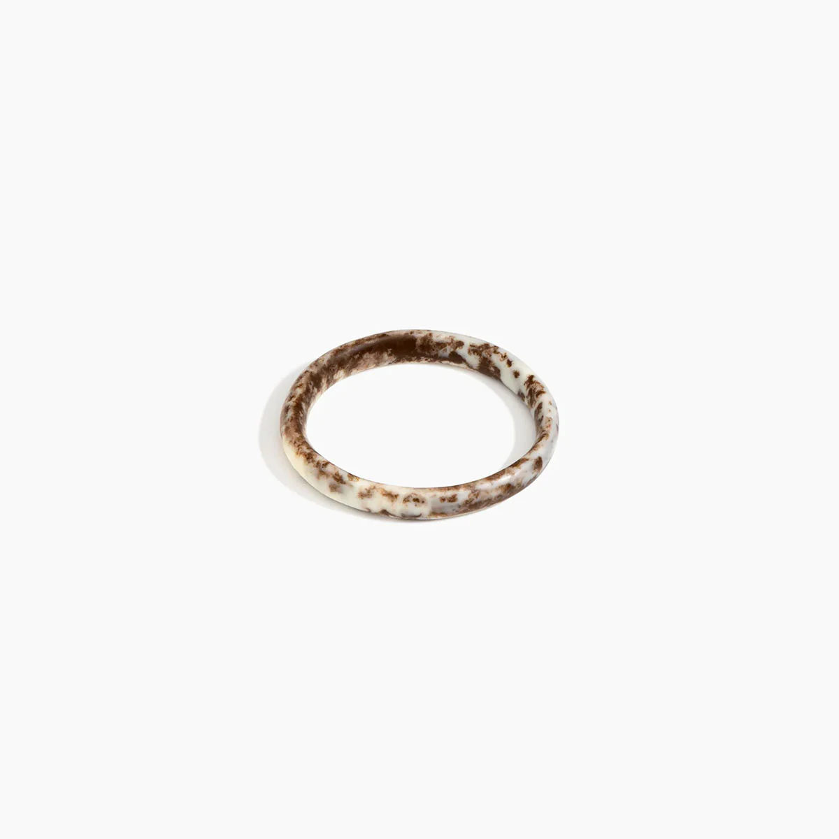 Wishbone Bangle Wide Cappuccino - Dinosaur Design