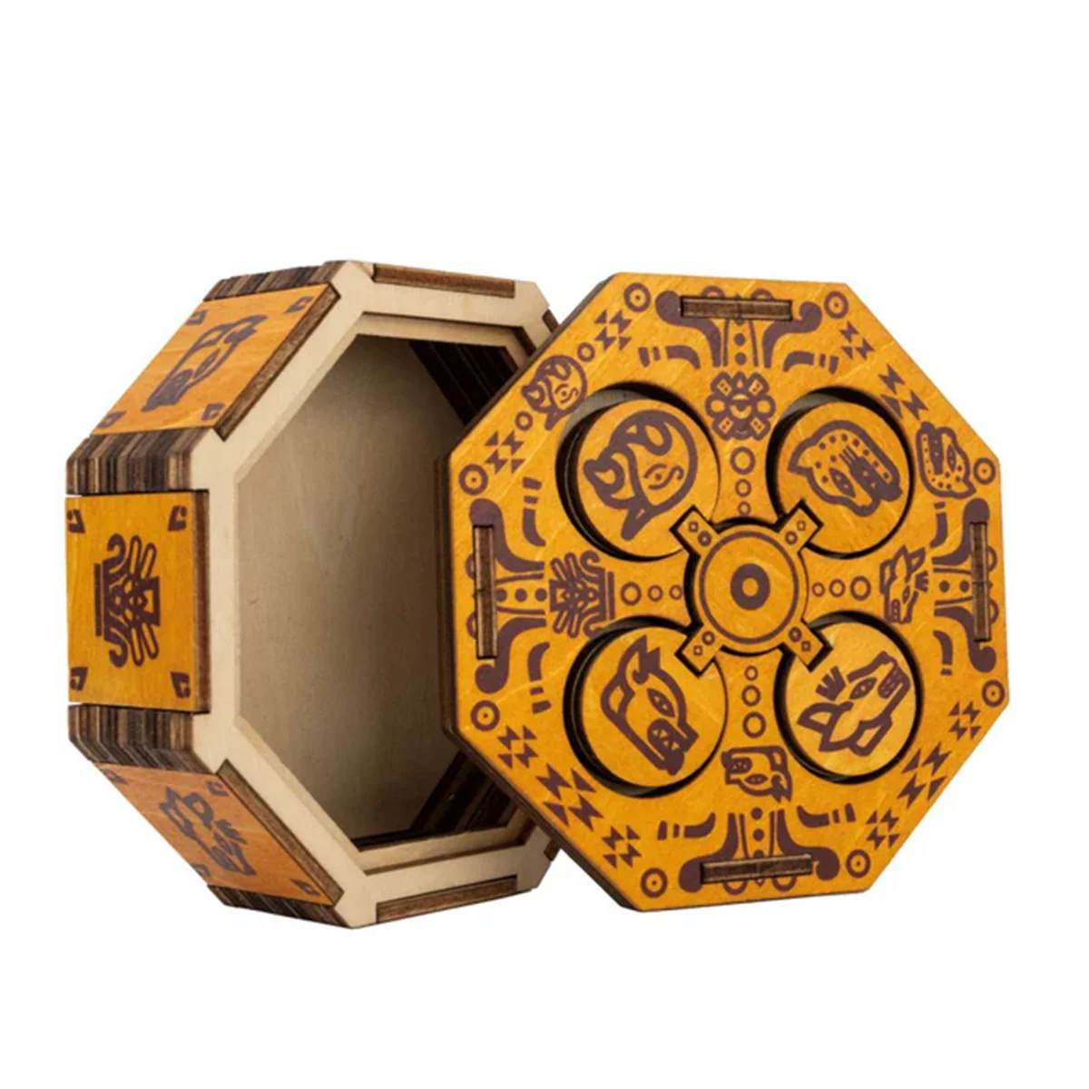 Wood Puzzle Aztec Family Chest - True Genius - Image 2