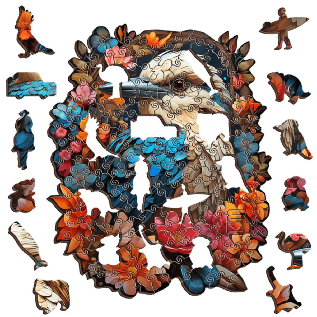 Wooden Puzzle Kookaburra - Puzzle Art Australia - Image 2