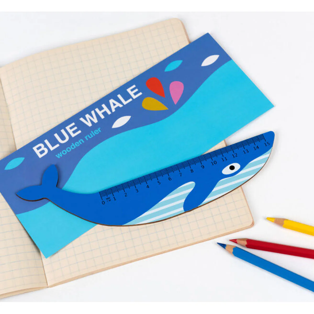 Wooden Ruler Blue Whale - Bobangles - Image 2