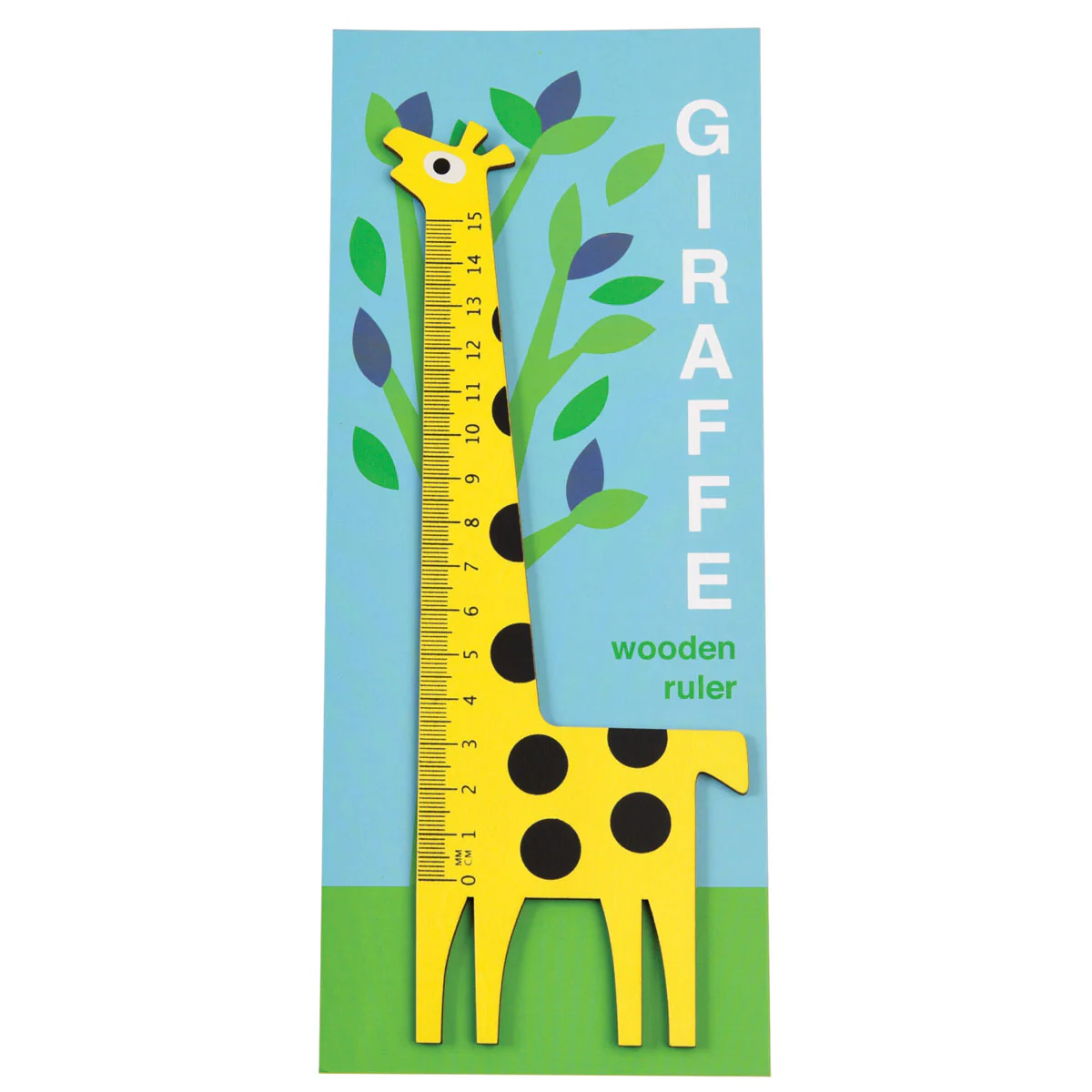 Wooden Ruler Yellow Giraffe - Bobangles