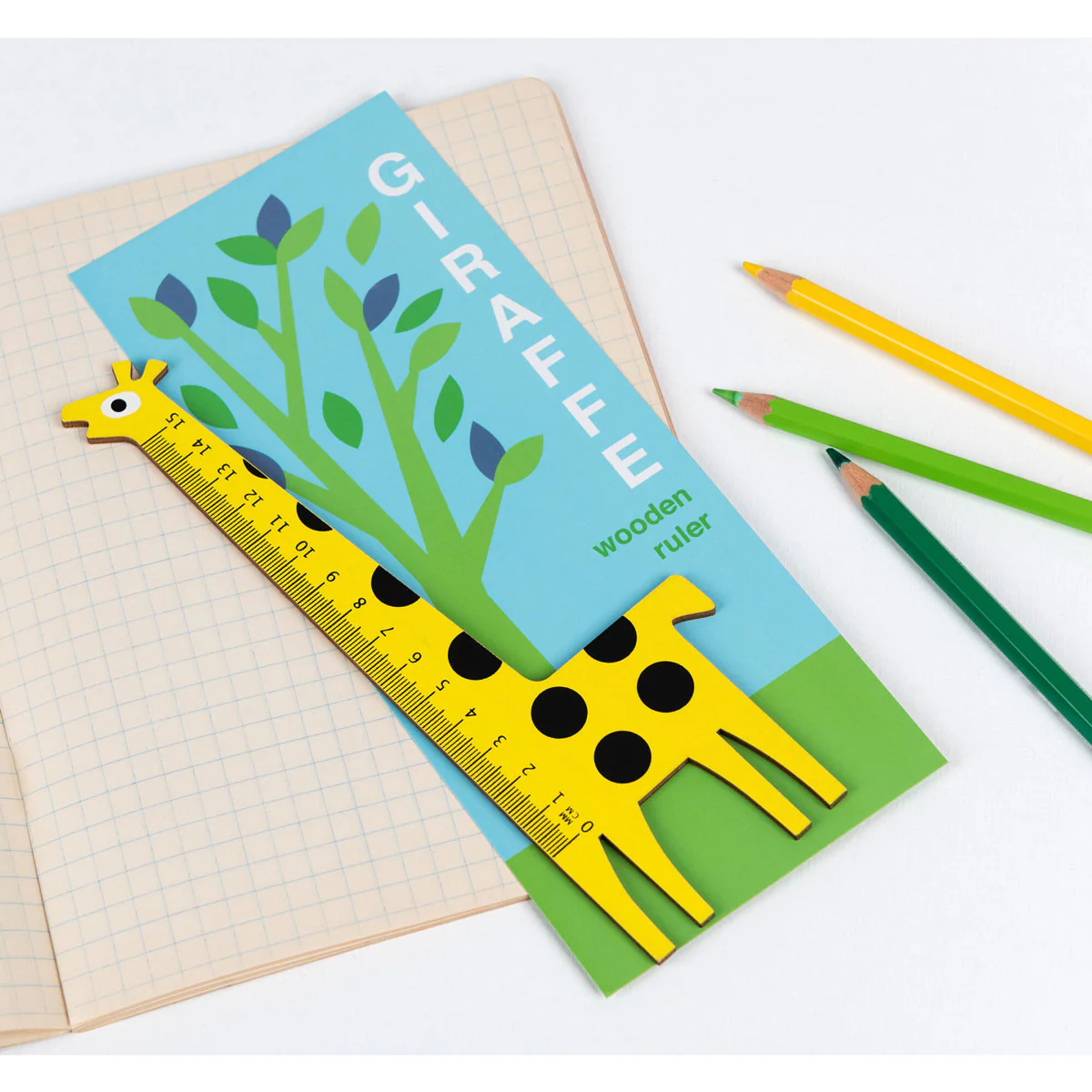 Wooden Ruler Yellow Giraffe - Bobangles - Image 2